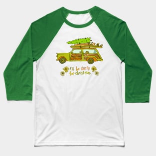 ill be surfy for christmas // retro surf art for surfy birdy Baseball T-Shirt